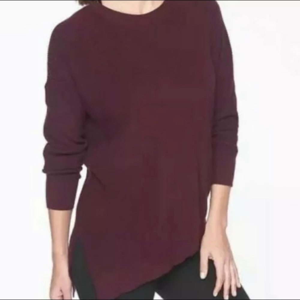 Athleta Rest Day Asymmetrical Crewneck Sweater